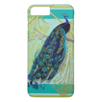 Vintager Pfau Wirbel in Feathers Art