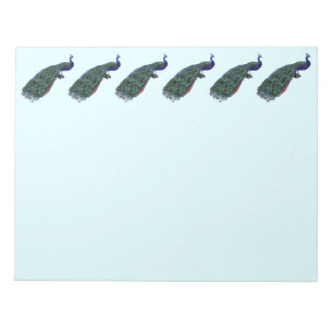 Vintager Pfauenwirbel Notizblock
