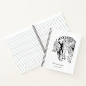 Vintager Pferdereiterfolg personalisiert Notizblock (Innenseite)