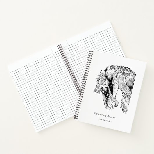 Vintager Pferdereiterfolg personalisiert Notizblock (Innenseite)
