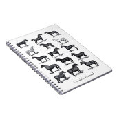 Vintager Pferderennfahrer personalisiert Notizblock (Rechte Seite)