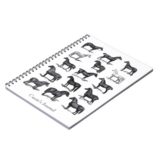 Vintager Pferderennfahrer personalisiert Notizblock (Linke Seite)