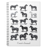 Vintager Pferderennfahrer personalisiert Notizblock (Vorderseite)