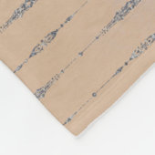 Vintager Pfirsich und eleganter silbergrauer Strei Fleecedecke (Ecke)