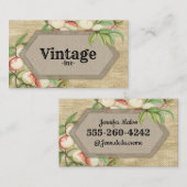 Vintager Pfirsichbauernhof Visitenkarte (Vorne/Hinten)