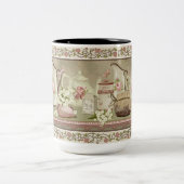 Vintager Pfirsichtee und Rose Tasse (Mittel)