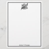 Vintager Pheasant Game Bird Zeichne BW (Vorderseite)