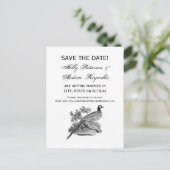 Vintager Pheasant Game Bird Zeichne BW Ankündigungspostkarte (Stehend Vorderseite)