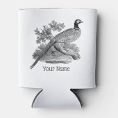 Vintager Pheasant Game Bird Zeichne BW Dosenkühler (Vorderseite)