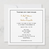 Vintager Pheasant Game Bird Zeichne BW Einladung (Rückseite)