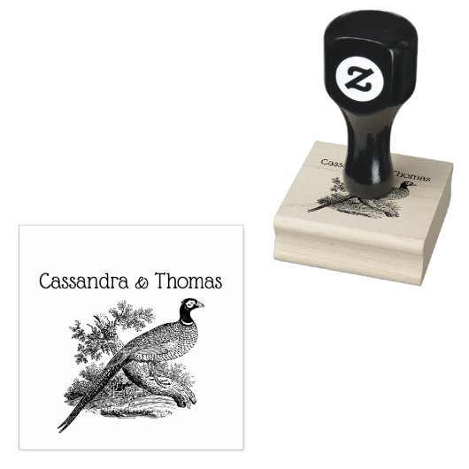 Vintager Pheasant Game Bird Zeichne Gummistempel (Stempel)