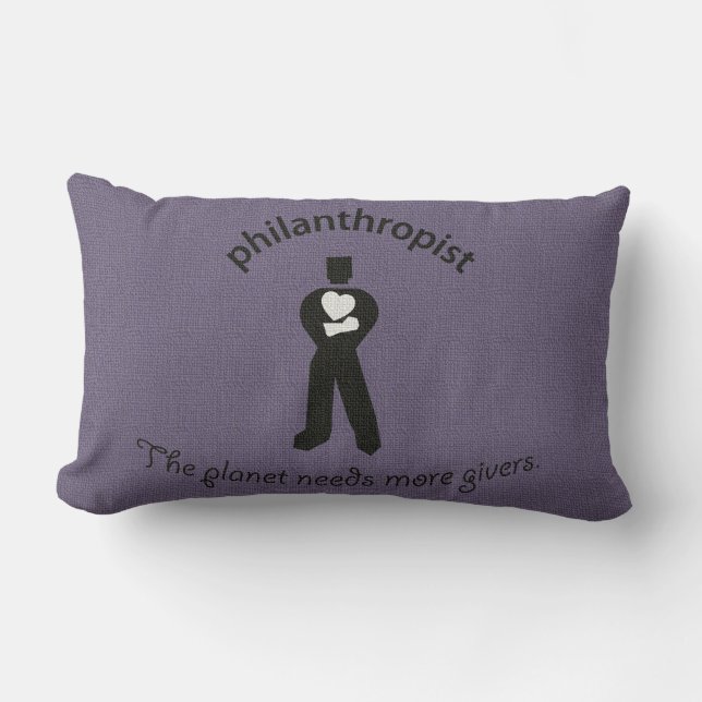 Vintager Philanthrope Lumbar Pillow Lendenkissen (Vorderseite)