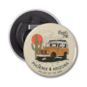 Vintager Phoenix AZ Wüstenkatze Sunset Road Trip Flaschenöffner
