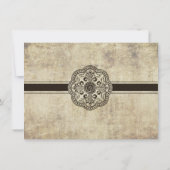 Vintager Phonograph Wedding Save the Date Card (Rückseite)