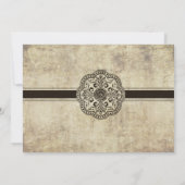 Vintager Phonograph Weditation Light Blue Einladung (Rückseite)