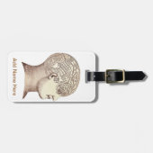 Vintager Phrenologie-Gepäck-Umbau Gepäckanhänger (Vorderseite horizontal)