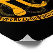 Vintager Pi Day Lover Mathematiker Gr Poster (Ecke)
