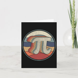 Vintager Pi Day Math 70er 80er Reto Pi Symbol Lehr Karte