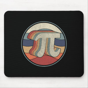 Vintager Pi Day Math 70er 80er Reto Pi Symbol Lehr Mousepad