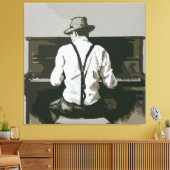 Vintager Pianist in Harmonie Leinwanddruck (Insitu (Wohnzimmer))