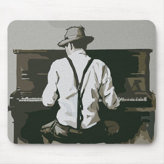 Vintager Pianist in Harmonie Mousepad (Vorne)