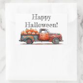 Vintager Pick-up-LKW Pumpkin-Ernte Rechteckiger Aufkleber (Tasche)