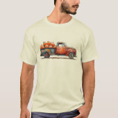 Vintager Pick-up-LKW Pumpkin-Ernte T-Shirt (Vorderseite)