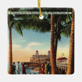Vintager Pier Ft Myers Ornament