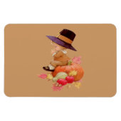 Vintager Pilgrim Boy auf Pumpkin, ZSSG Magnet (Horizontal)