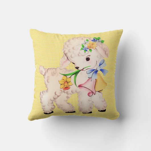 Vintager PILLOW DER EASTERLAMB Kissen (Rückseite)