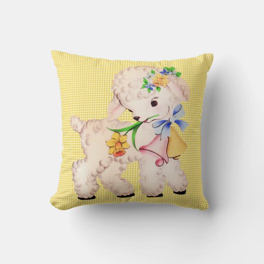 Vintager PILLOW DER EASTERLAMB Kissen (Vorderseite)