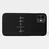 Vintager Pilot Fluglärm Herzgeschenk Case-Mate iPhone Hülle (Rückseite (Horizontal))
