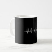 Vintager Pilot Fluglärm Herzgeschenk Kaffeetasse (Vorderseite Links)