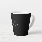 Vintager Pilot Fluglärm Herzgeschenk Milchtasse (Rechte Ecke)