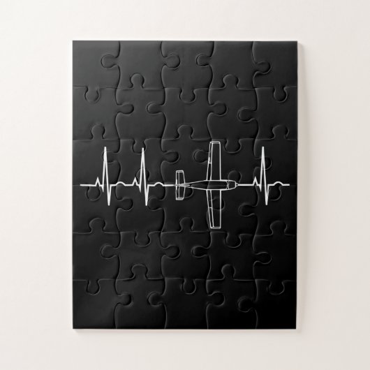 Vintager Pilot Fluglärm Herzgeschenk Puzzle (Vertikal)