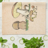 Vintager Pilz-Druck Geschirrtuch (Gefaltet)