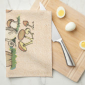 Vintager Pilz-Druck Geschirrtuch (Viertel Falte)