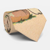 Vintager Pilz-Druck Krawatte (Gerollt)