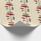 Vintager Pilzbezug Botanischer Druck Geschenkpapier (Ecke)