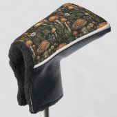 Vintager Pilzgarten Nahtloses Muster Golf Headcover (3/4 Vorderseite)