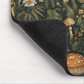 Vintager Pilzgarten Nahtloses Muster Mousepad (Ecke)