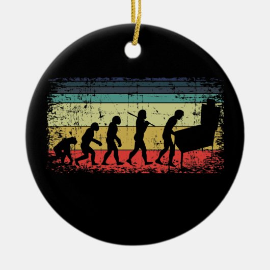 Vintager Pinball Evolution Pinball Retro Keramik Ornament (Vorne)