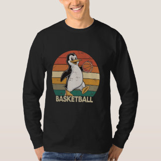 Vintager Pinguin Basketball Pinguin T-Shirt