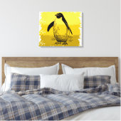 Vintager Pinguin Leinwanddruck (Insitu (Schlafzimmer))