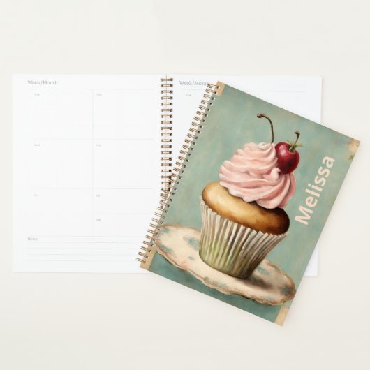 Vintager Pink Cupcake aus Frankreich Planer (Anzeige)