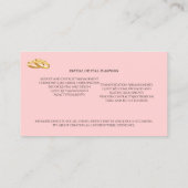 Vintager Pink Roses Hochzeitsplaner Visitenkarte (Rückseite)