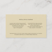 Vintager Pink Roses Hochzeitsplaner Visitenkarte (Rückseite)