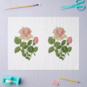 Vintager Pink Tee Rose Blume Seidenpapier (Basteln)