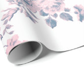 Vintager, pinkblauer Böhmischer  Geschenkpapier (Rolleneckpunkt)