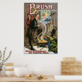 Vintager Pinsel, König der Zauberer 1915 Poster (Küche)
